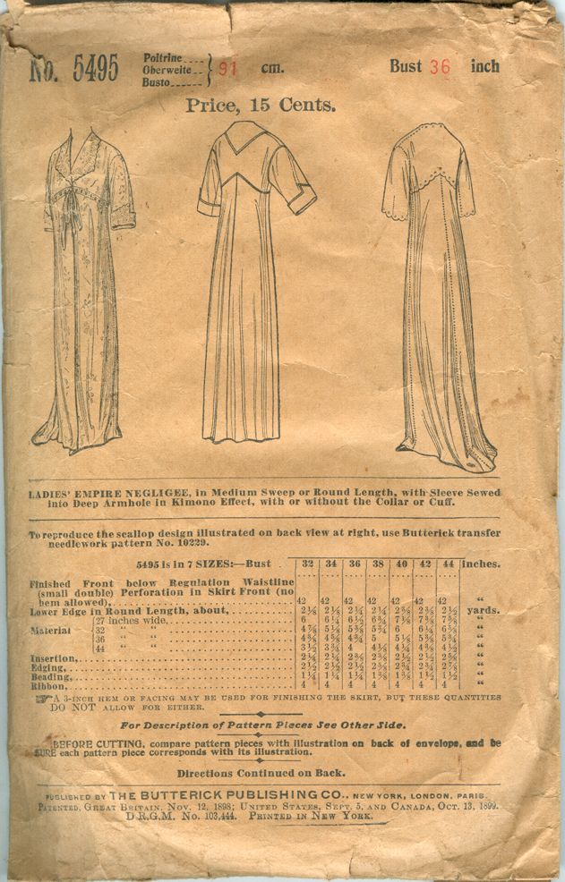 Naaipatroon 1899 - Butterick