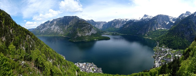 Panorama uitzicht Hallstatt skywalk