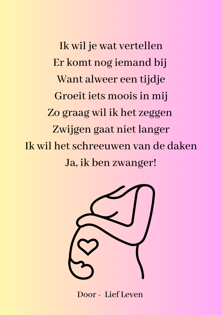 gedicht zwangerschap