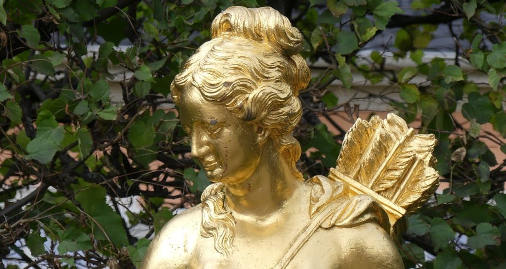 De godin van de jacht Artemis