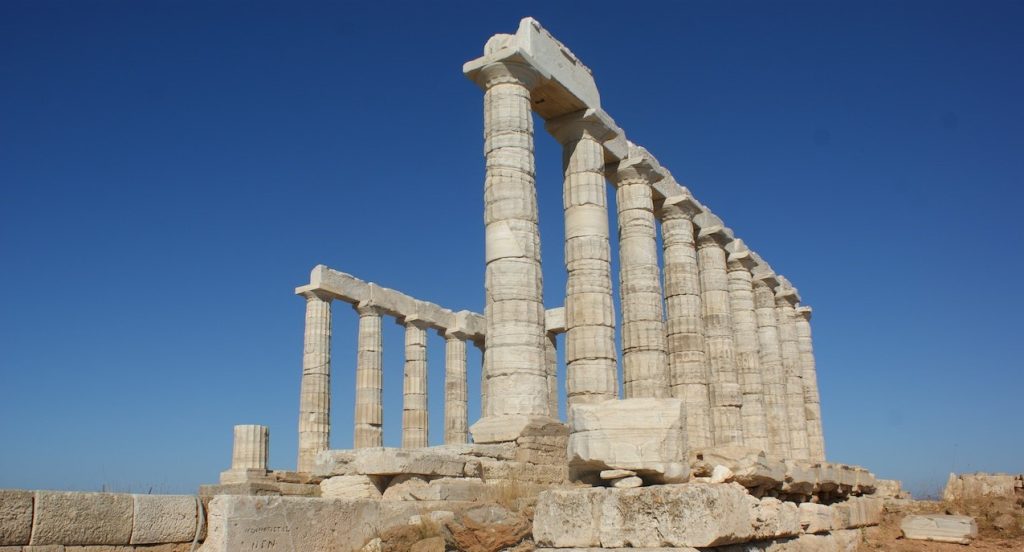 Tempel van Poseidon god van de zee