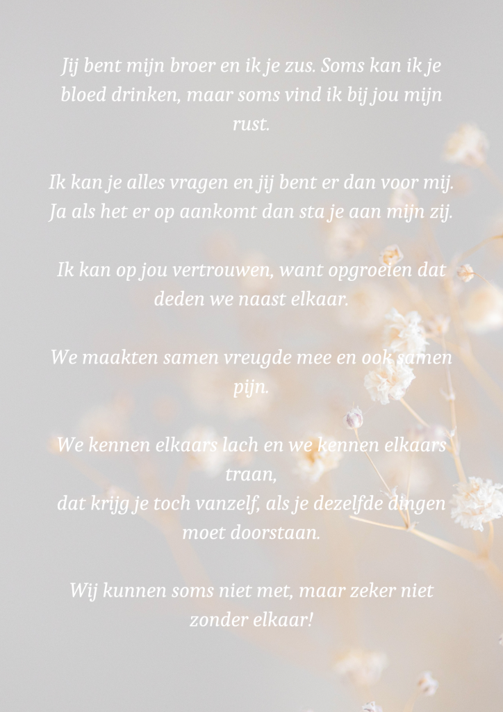 maar ook niet zonder elkaar