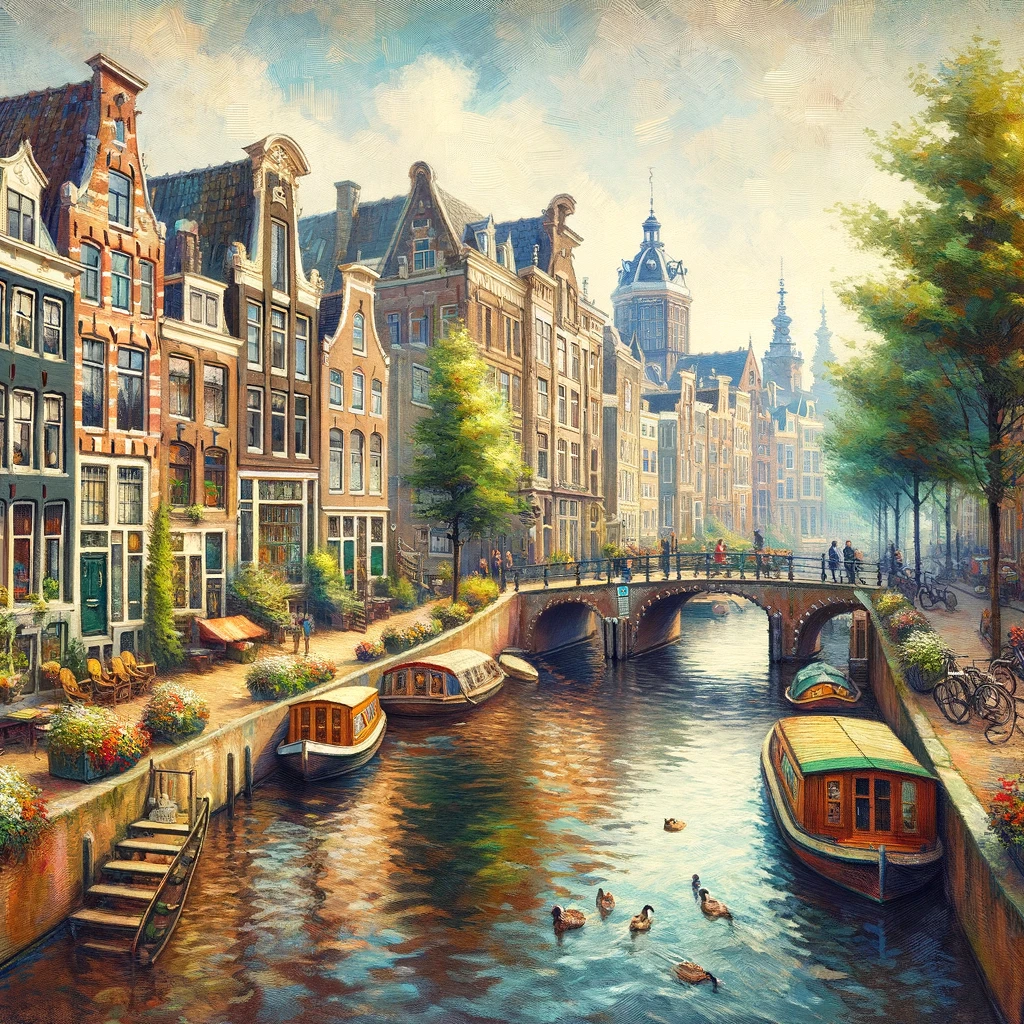 acryl schilderij amsterdam nederland