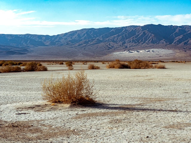 verlaten en dor landschap in Death Valley