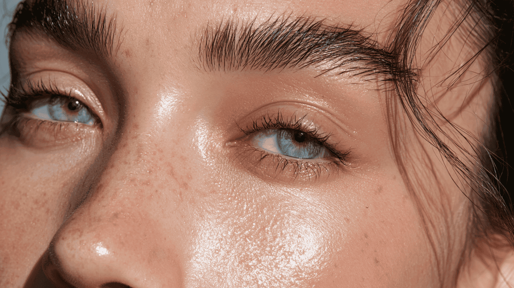 close-up portret van een vrouw met minimale make-up